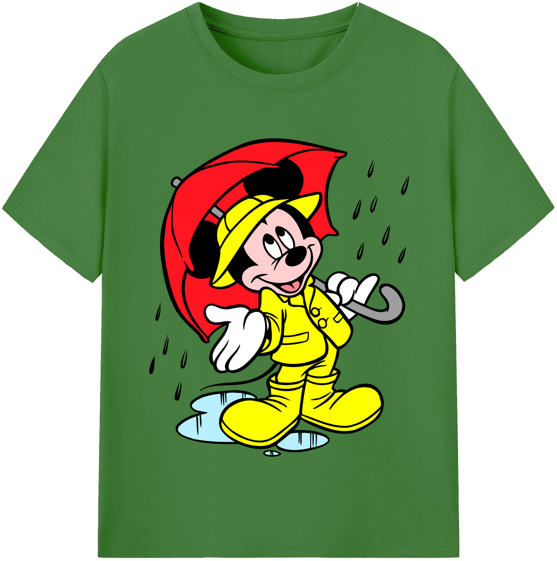 （画像用） ミッキーマウス Mickey Mouse レディースカジュアルプリントTシャツ（綿100％）